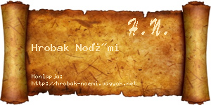 Hrobak Noémi névjegykártya